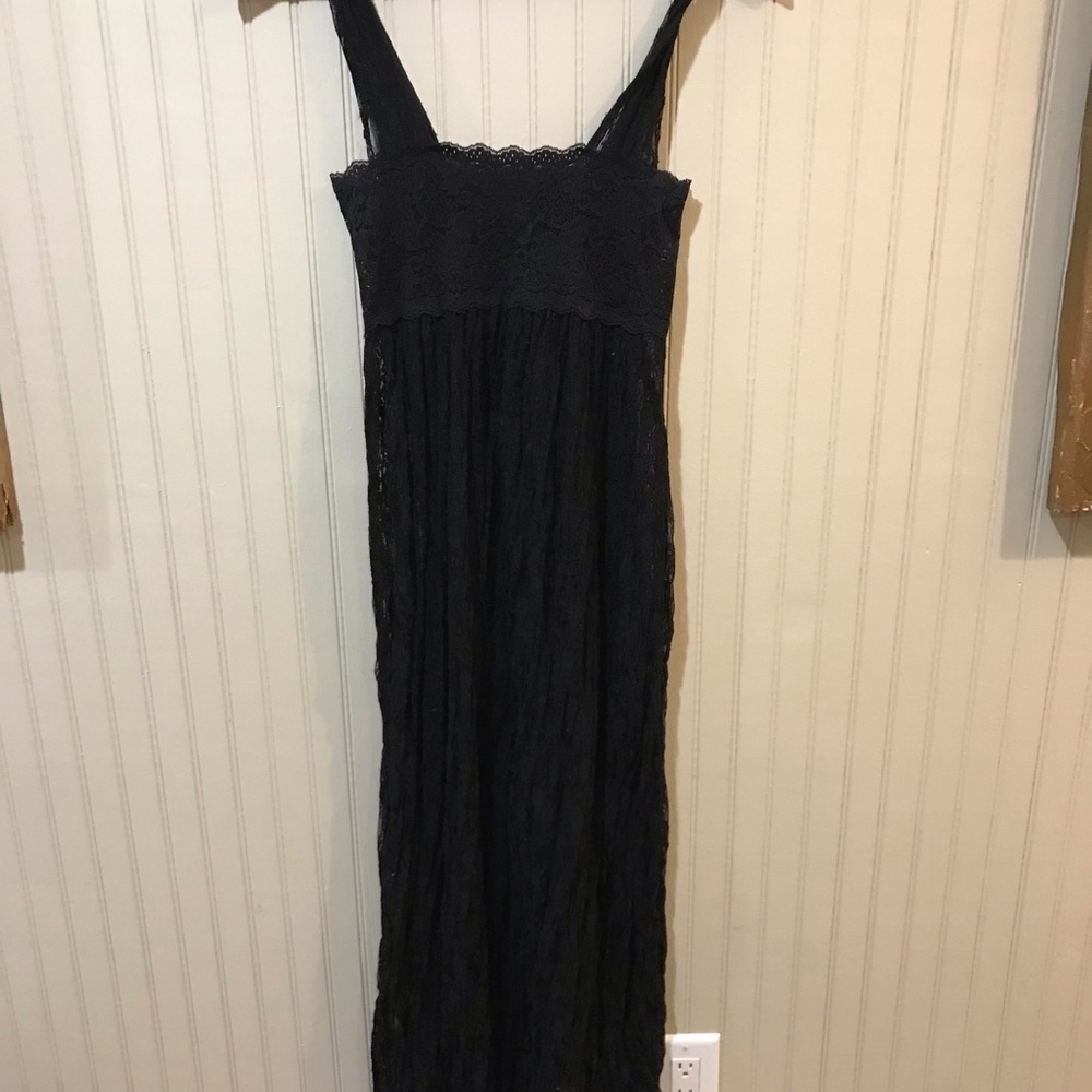 Free People Black Lace Maxi